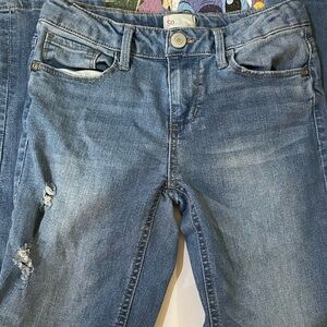 SO girls Distressed Blue Skinny Jeans